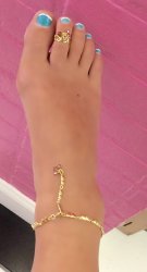 Gorgeous GOLD gep toe ring Anklet Heart set LOVE designed Crysta